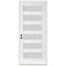 Codel Doors 32" x 96" Primed White Contemporary Flush-Glazed Exterior Fiberglass Door 2880RHISPSF20F6LS491615M - alternate 1